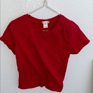 Tilly’s red cropped t shirt